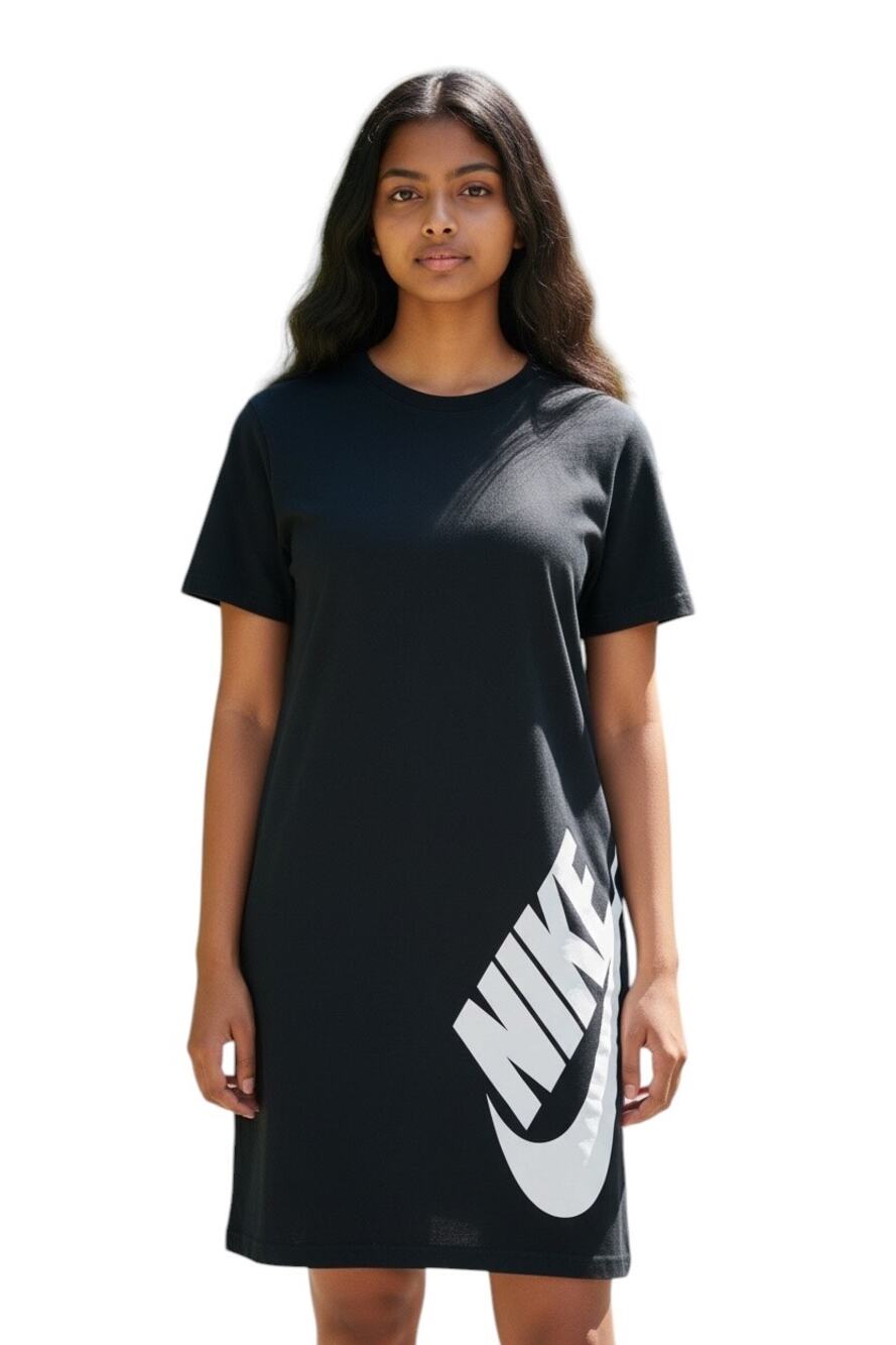 Nike Girls Black Sportswear Short Sleeve Dress Size XL